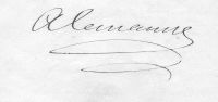 1844 Persönliche Unterschrift Regimentskommandant Alemann Wilhelm, von